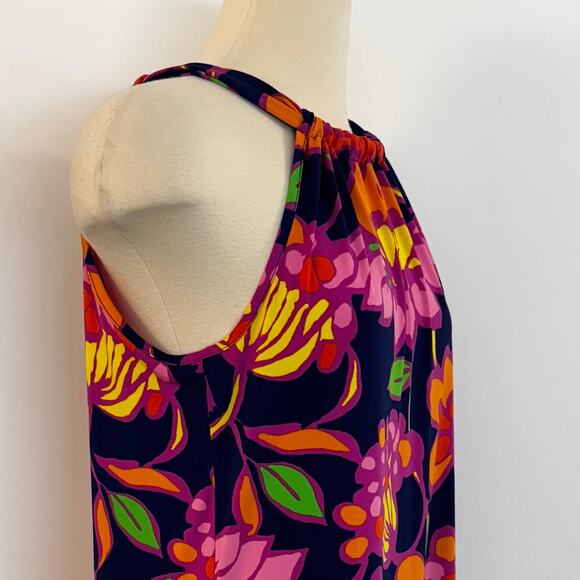 Trina Turk Juju Floral Print Sleeveless Halter Mini Dress Multicolor Size S NWT - Picture 6 of 13
